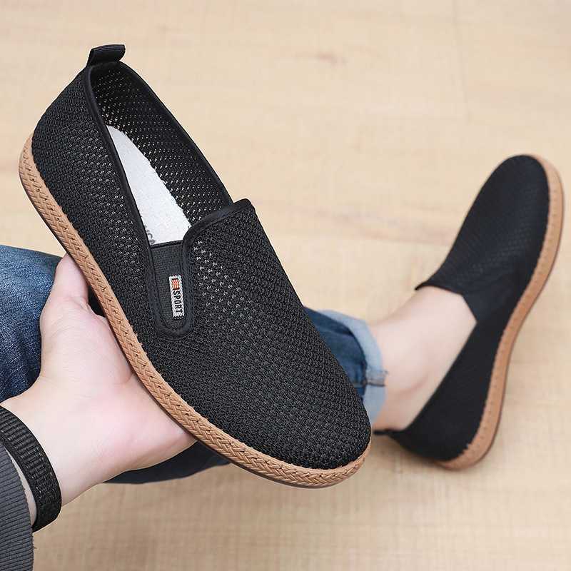 スエード調 職人縫製スリッポン