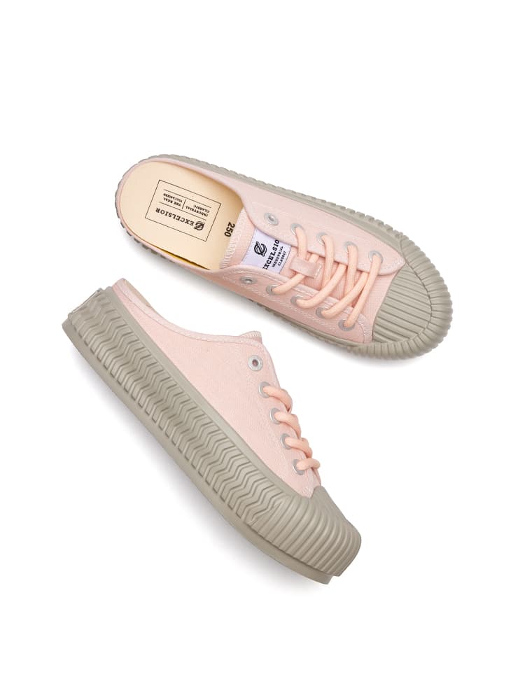 スリッポン レディース キャンバス厚底スリッポン