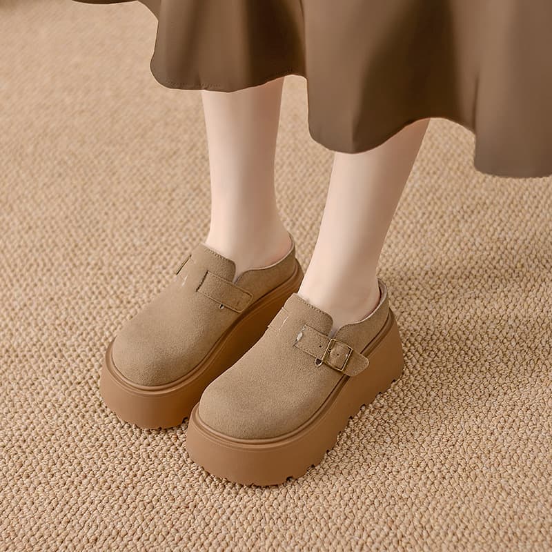 厚底リボン付きスリッポン